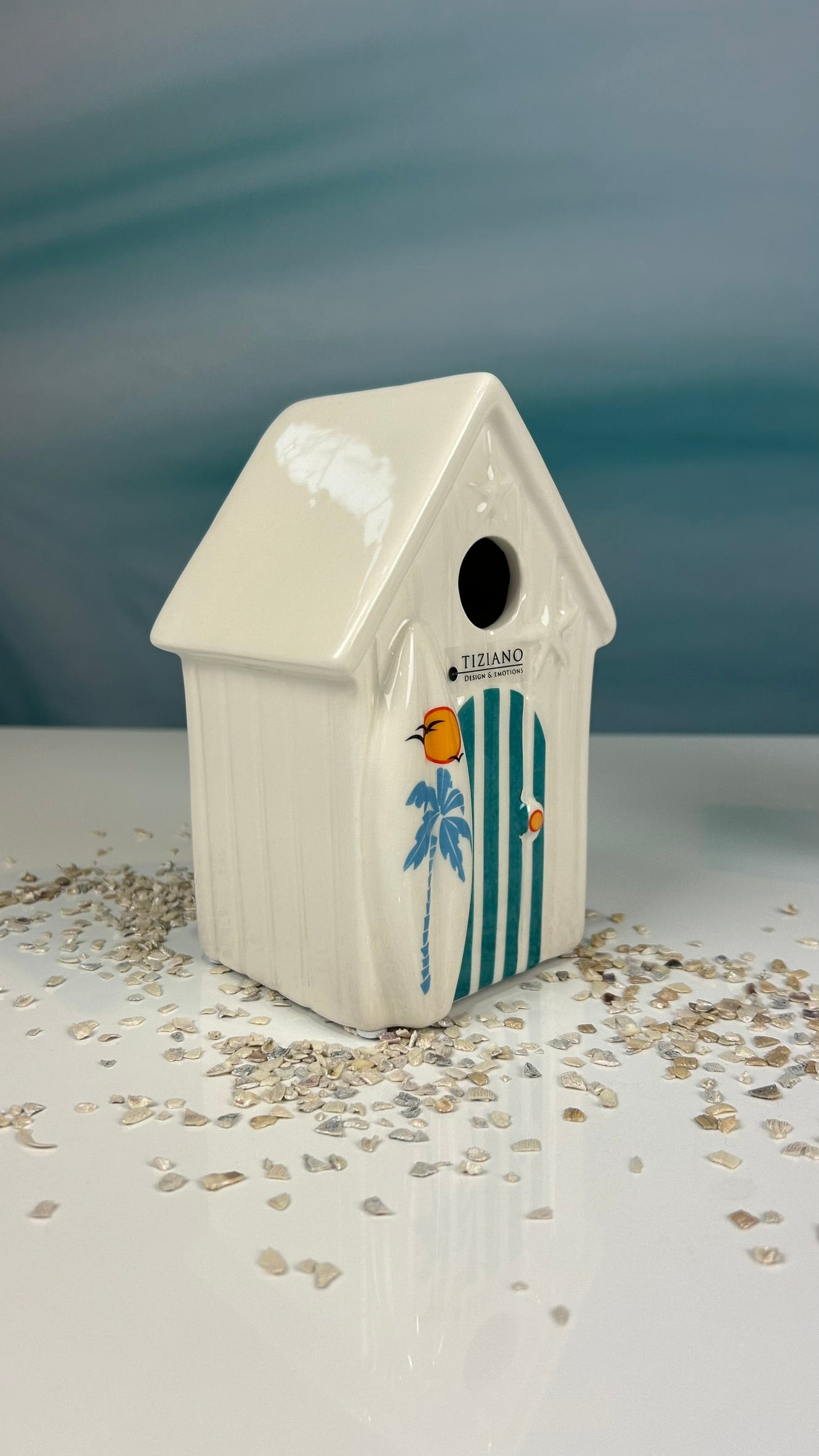 Beachhouse Fano 15cm creme-türkis