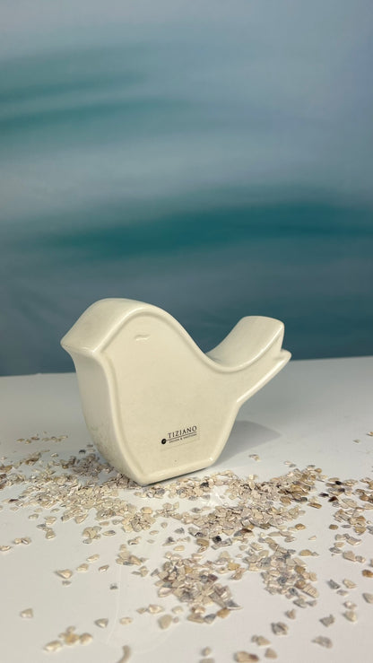 Dekovogel Xanita creme-weiß