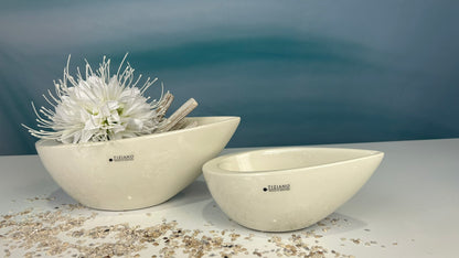 Pflanzschale Boscone creme-weiß