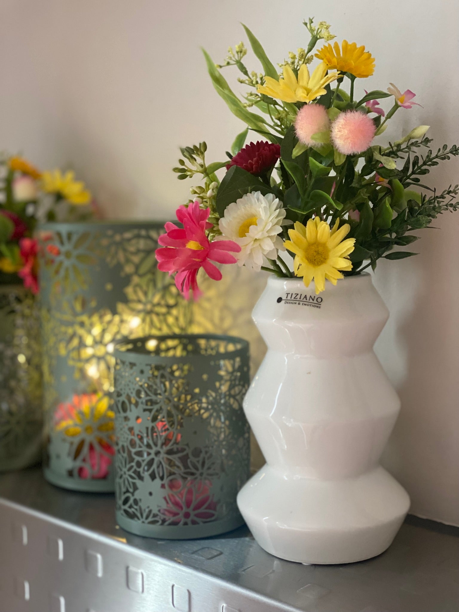 Tischdeko 30cm Blumenmeer bunt