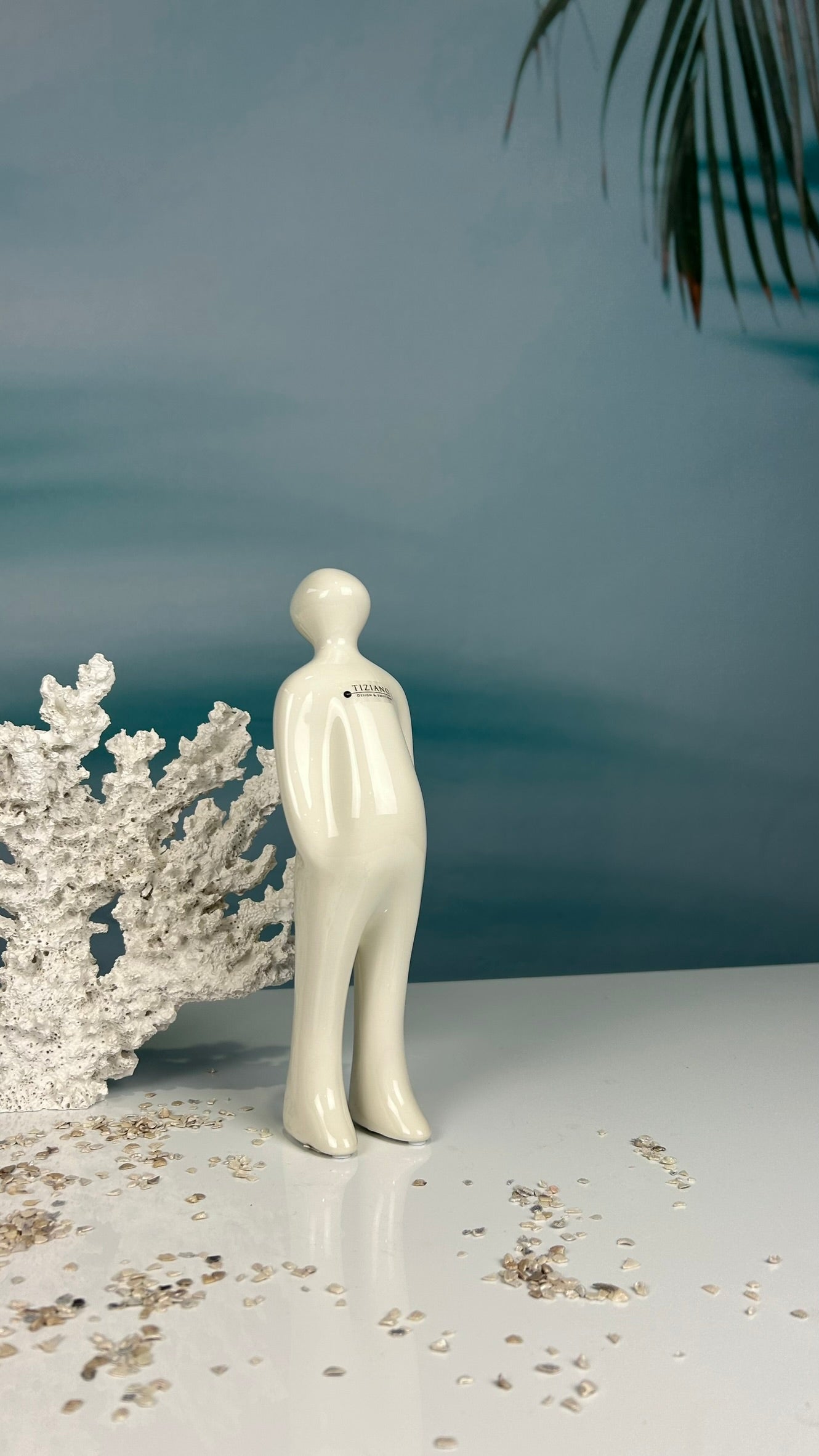 Figur Sapiente creme-weiß