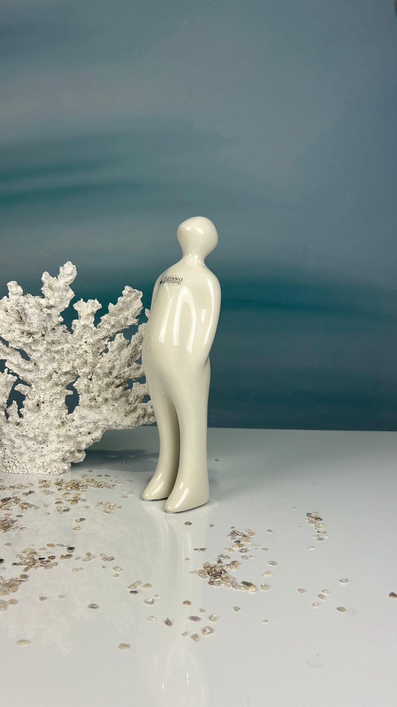 Figur Sapiente creme-weiß