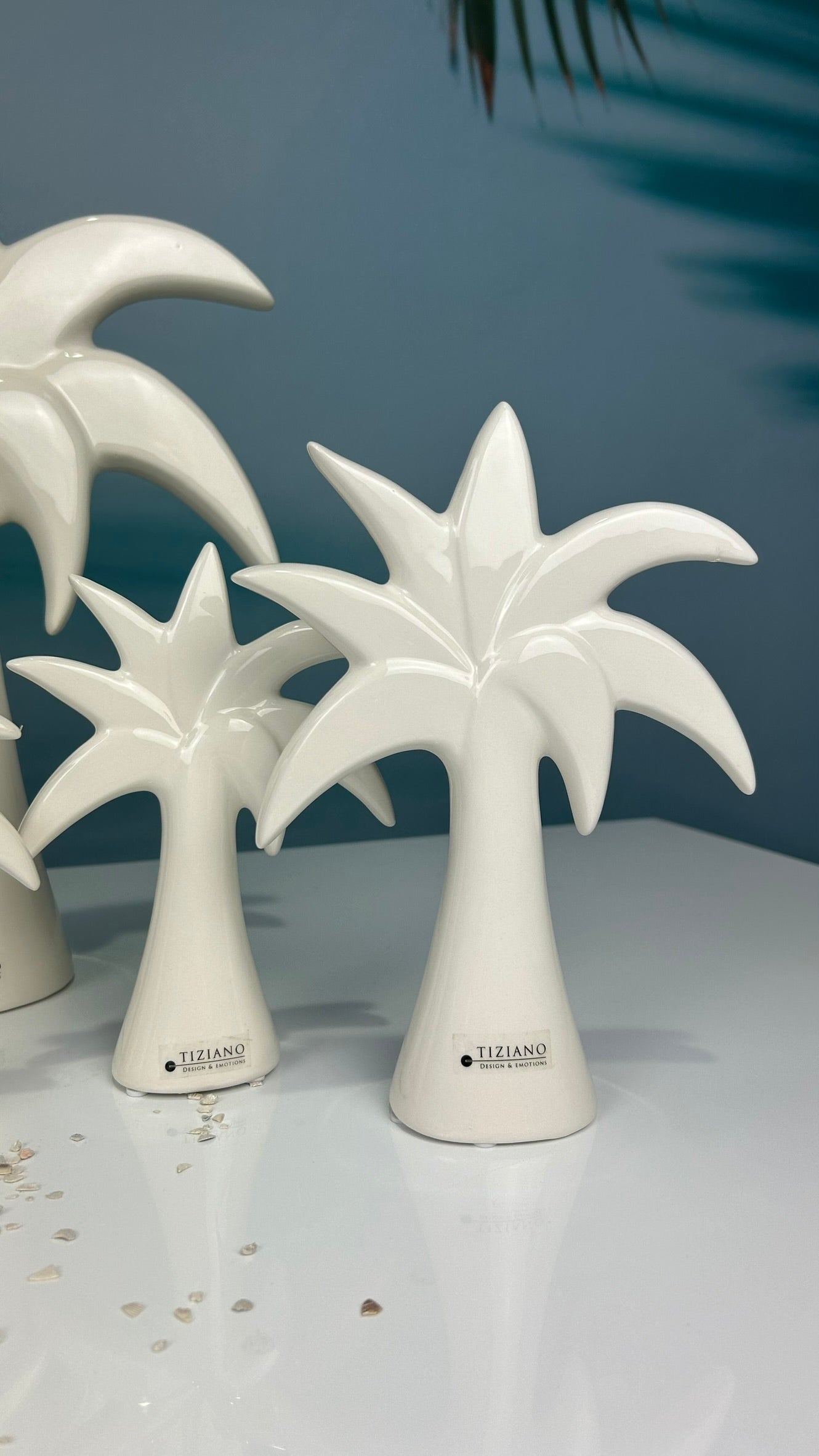 Dekofigur Deko Palme Guano weiß-creme