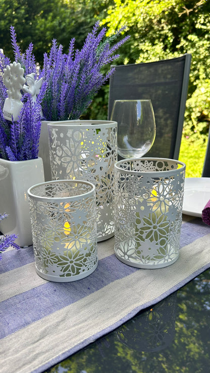 Solar Metallicht Fiori grün oder creme-weiß