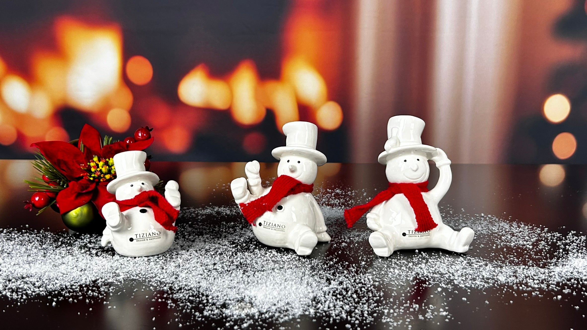 Schneemann Carlo creme-weiß