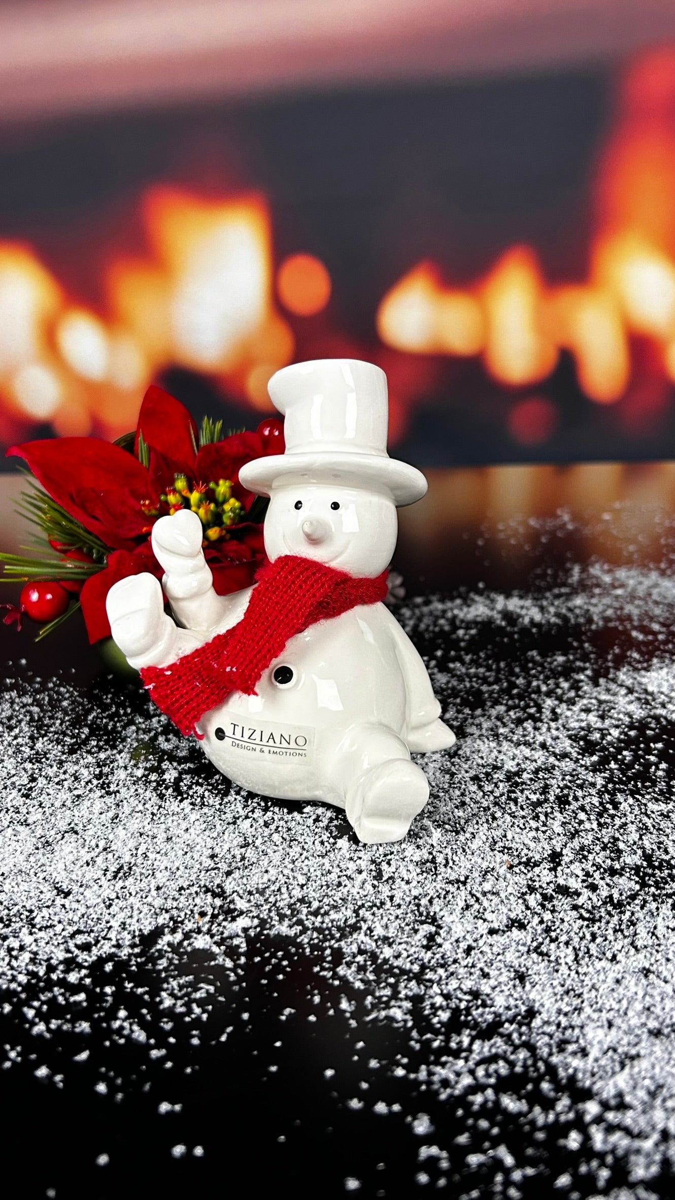 Schneemann Carlo creme-weiß