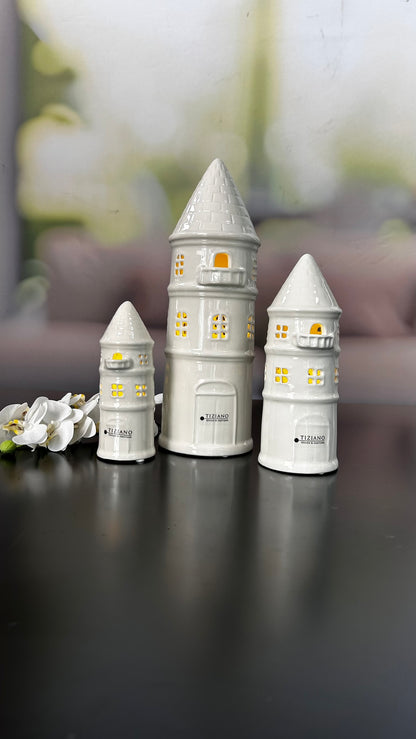 Turm Rapunzel LED creme-weiß