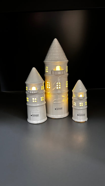 Turm Rapunzel LED creme-weiß