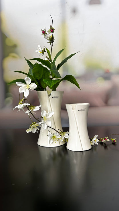 Vase Mondavio creme-weiß
