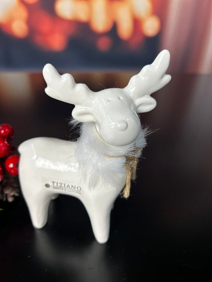 Deko Rentier Lars stehend creme-weiß