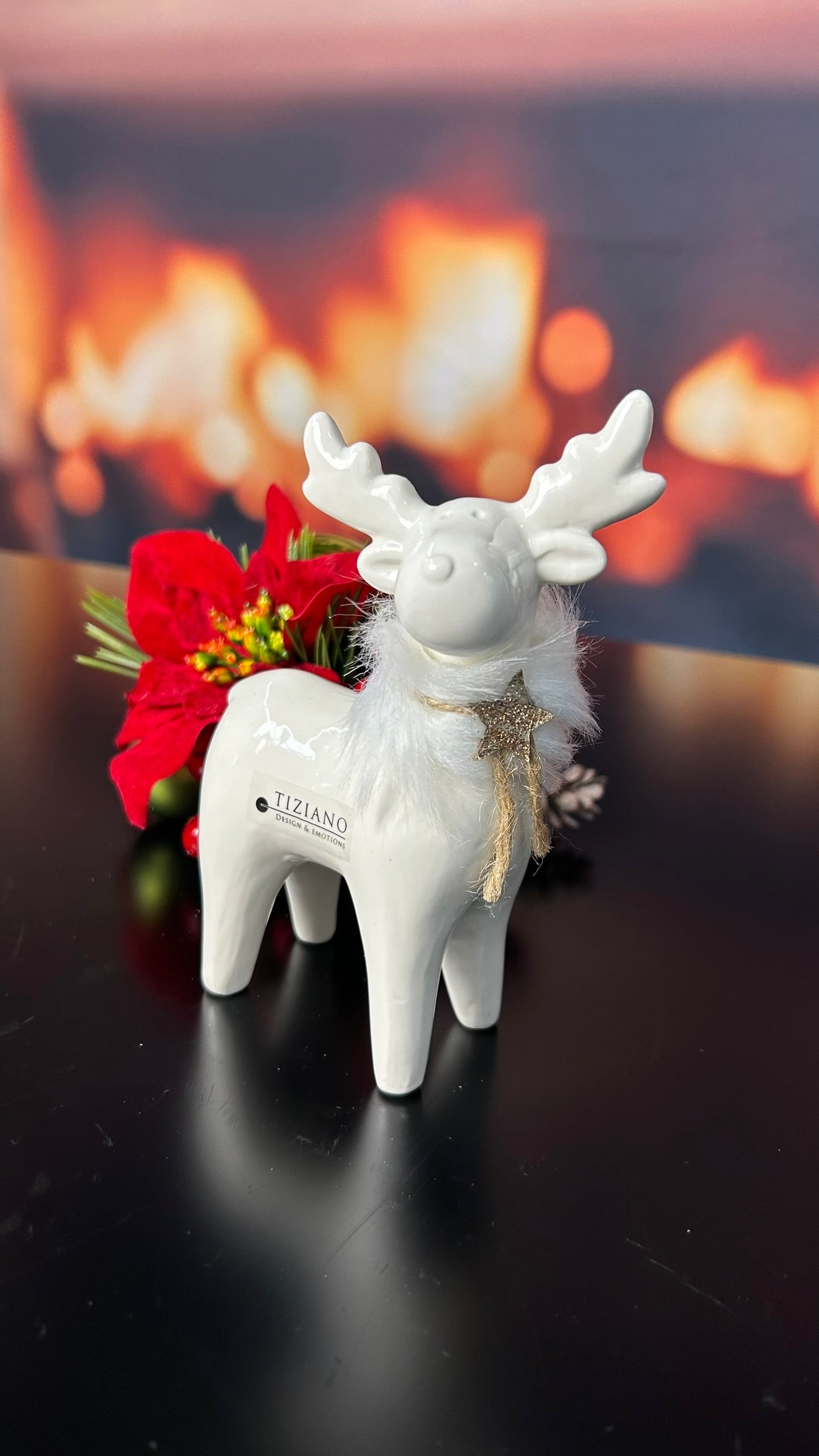 Deko Rentier Lars stehend creme-weiß