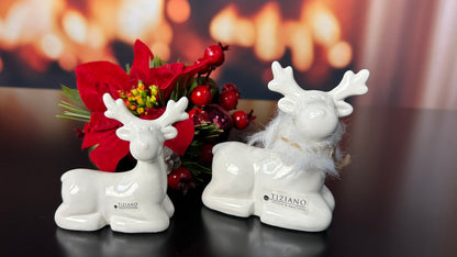 Deko Rentier Lars sitzend creme-weiß