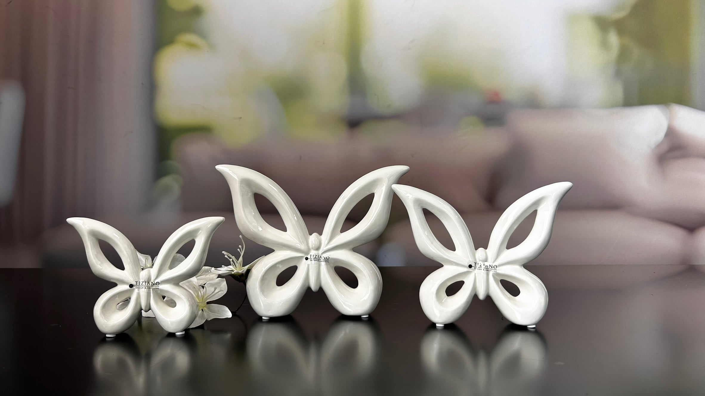 Schmetterling Lia creme-weiß