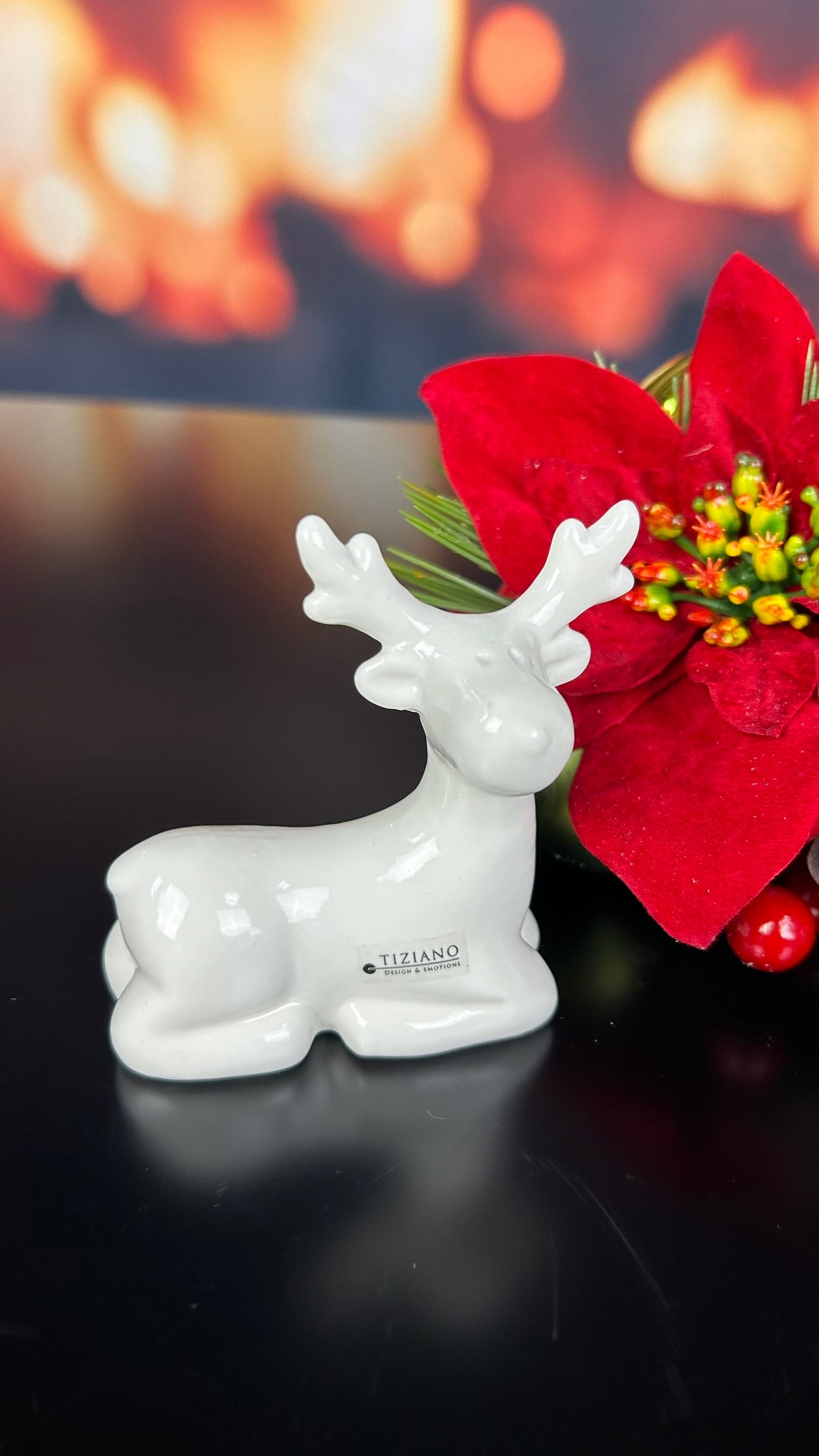 Deko Rentier Lars sitzend creme-weiß