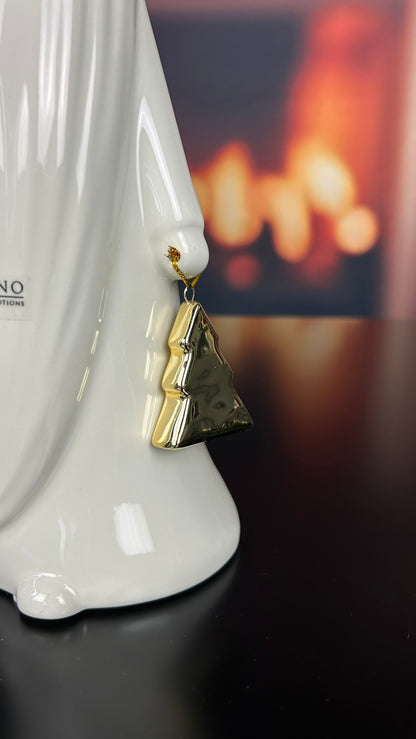 Deko Santa Nicolo 30cm mit Stab+Baum creme-weiß