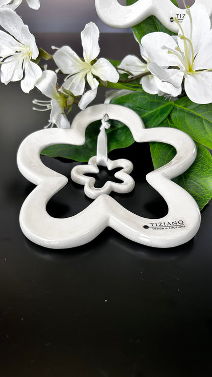 Doppelhänger Blume Alisa creme-weiß