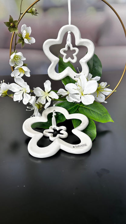 Doppelhänger Blume Alisa creme-weiß