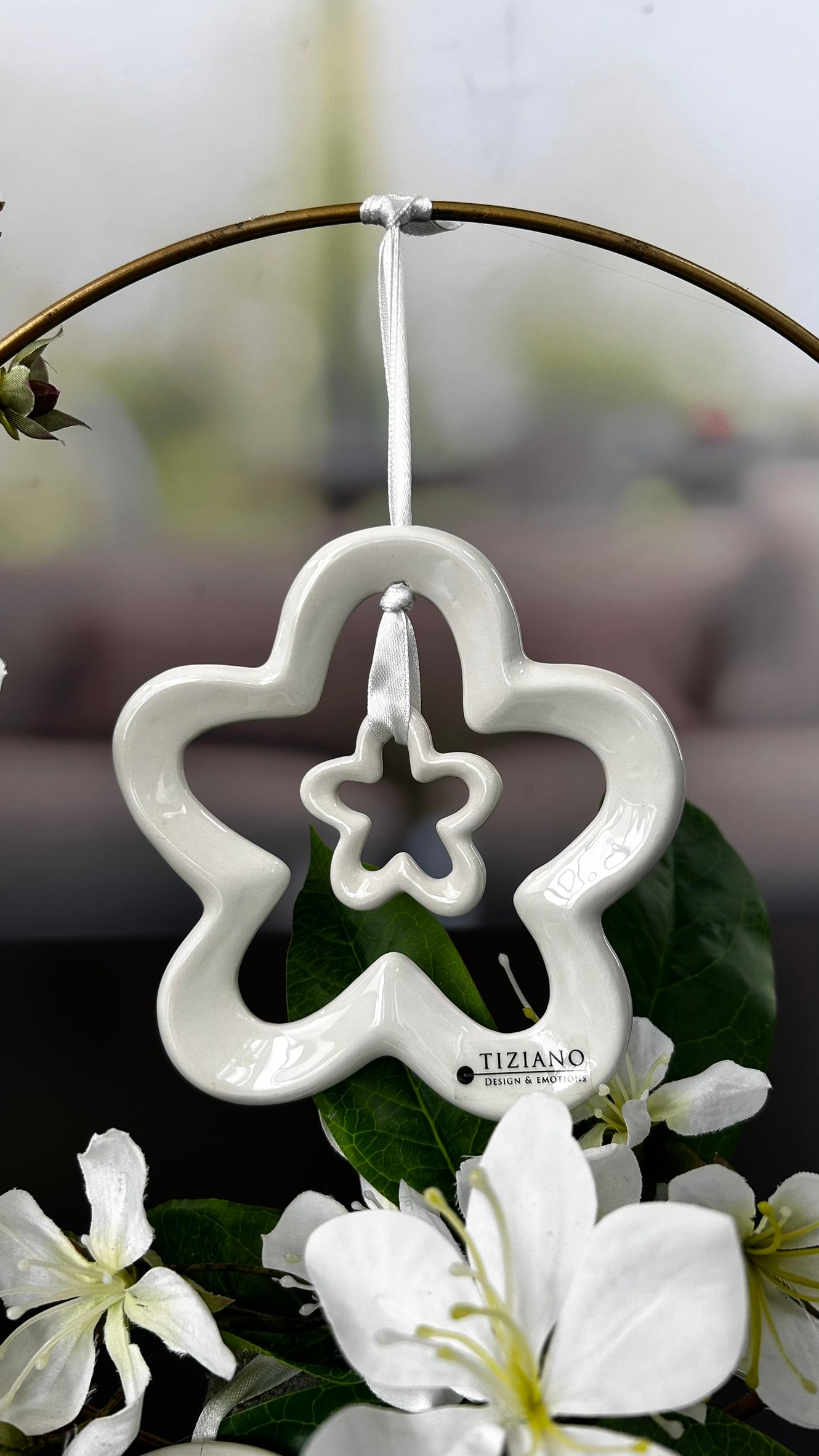 Doppelhänger Blume Alisa creme-weiß