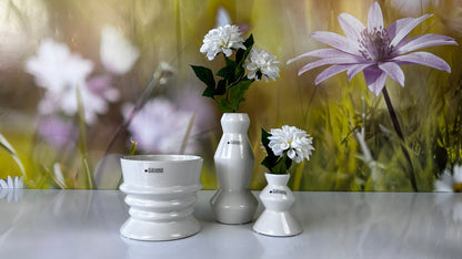 Vase Silandro creme-weiß