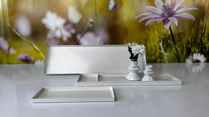 2er Set Metallschale Legri creme 30+40cm