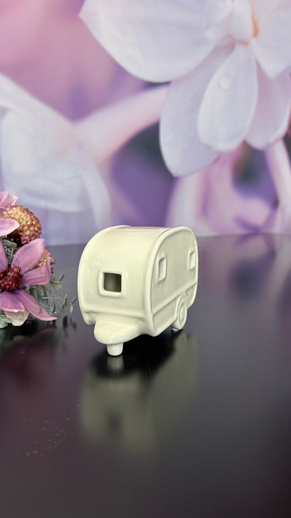 Deko Wohnwagen Caso 13cm creme-weiß