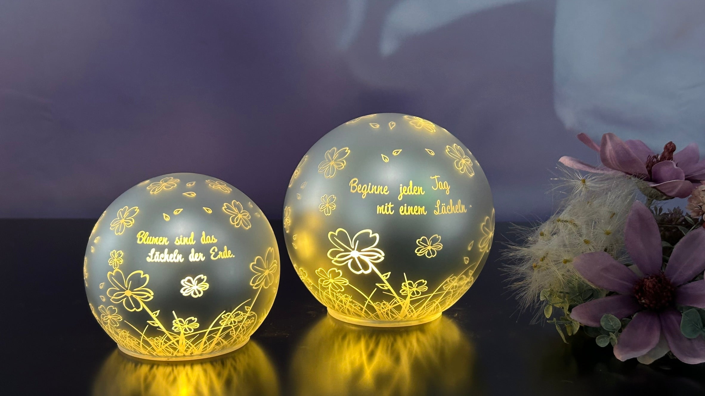2er Set Lichtkugel Vaiano