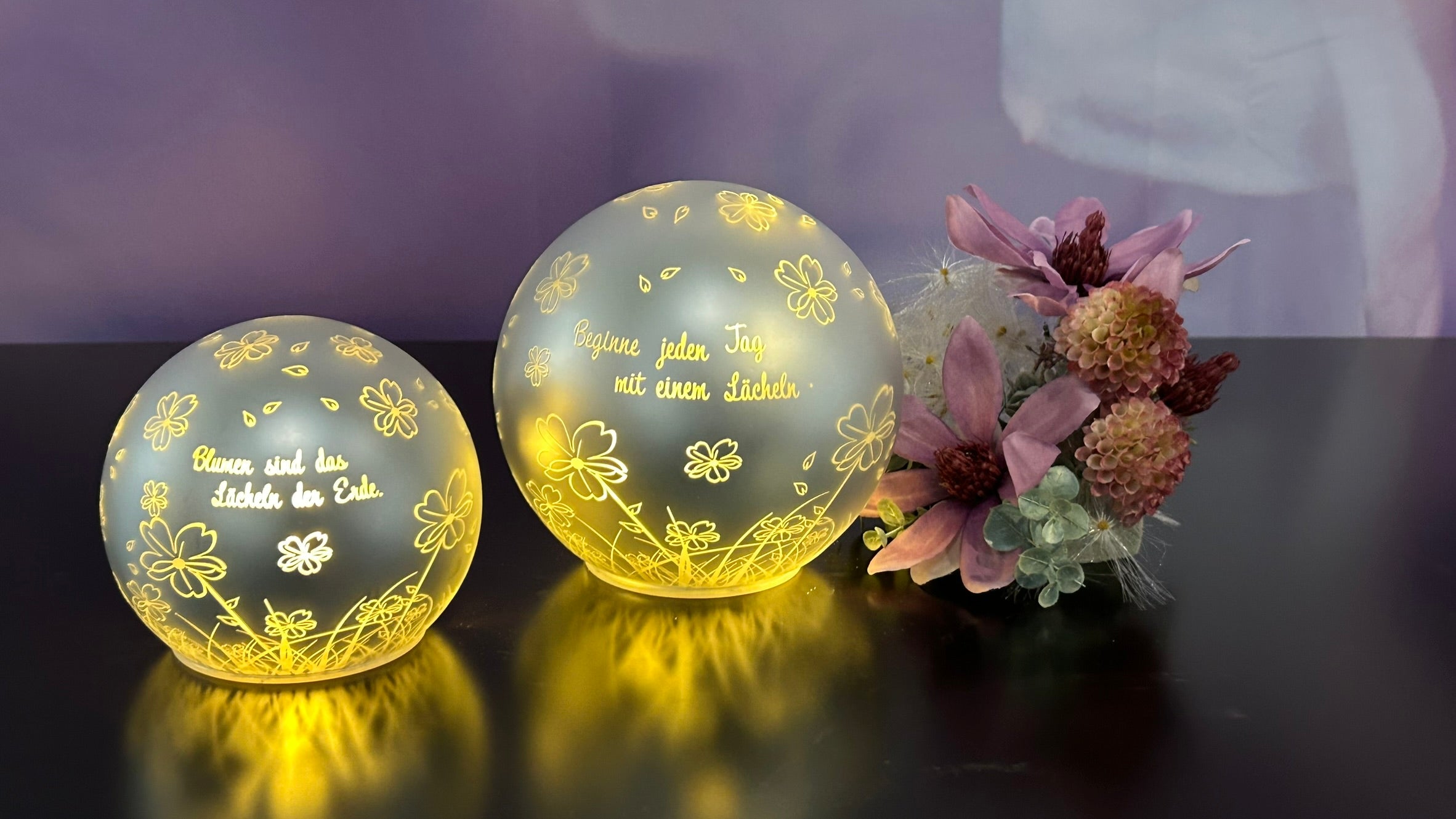 2er Set Lichtkugel Vaiano