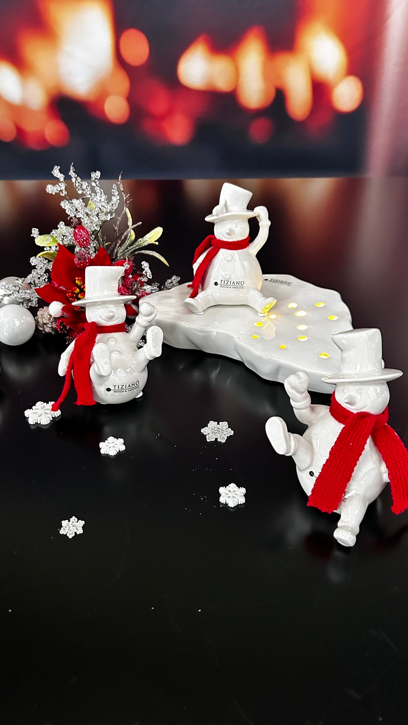 Schneemann Carlo creme-weiß