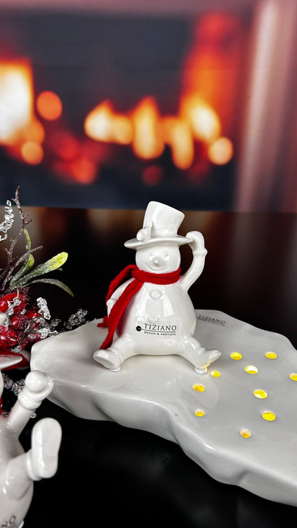 Schneemann Carlo creme-weiß