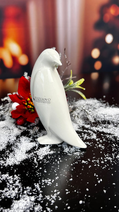 Deko Pinguin Tizio drei Varianten creme-weiß
