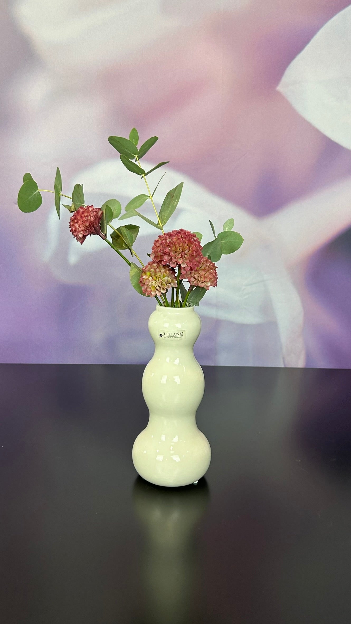 Vase Ronda creme-weiß