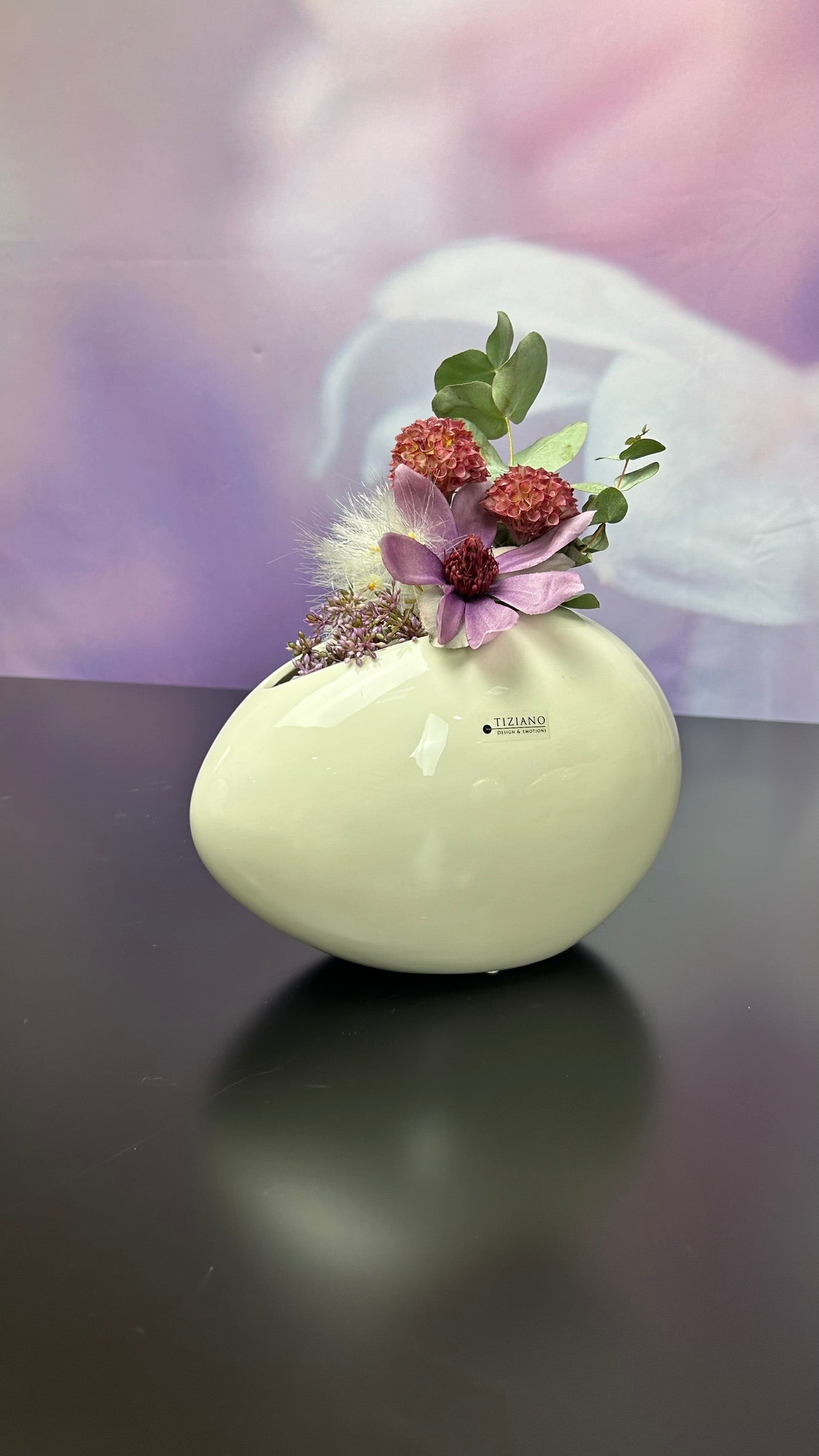 Vase Nettuno creme-weiß