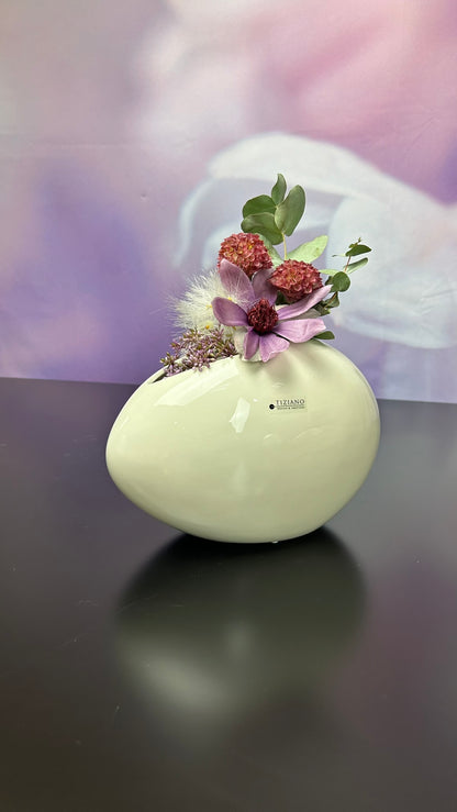 Vase Nettuno creme-weiß