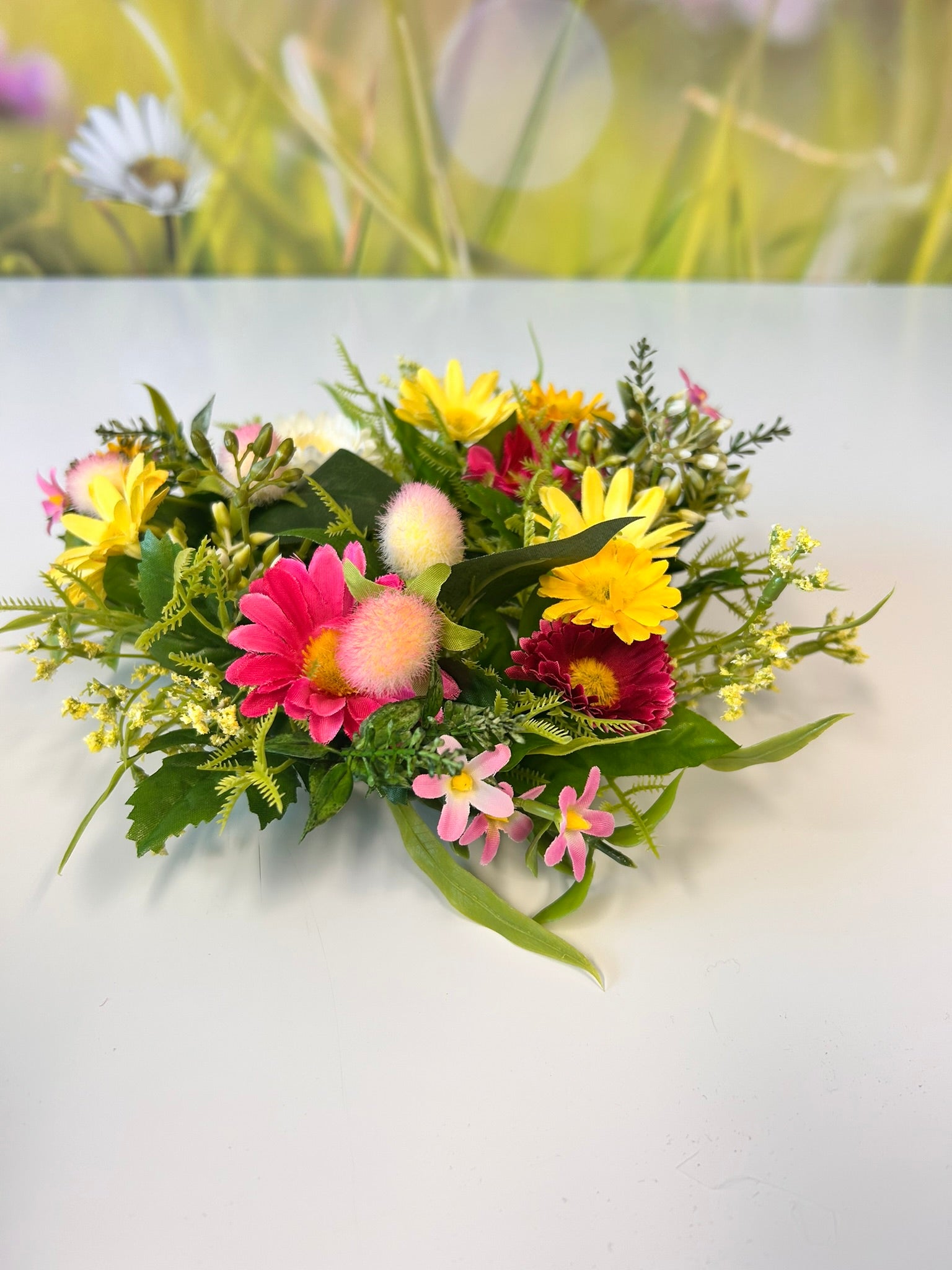 Deko Kranz Blumenmeer bunt