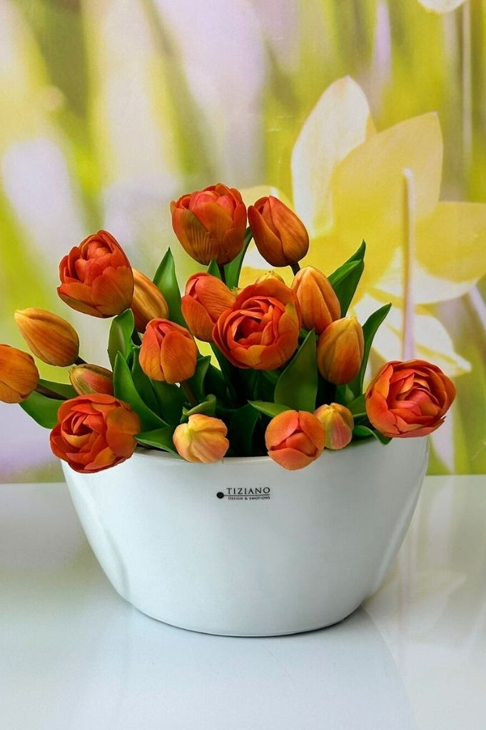 Jardiniere Florata creme-weiß