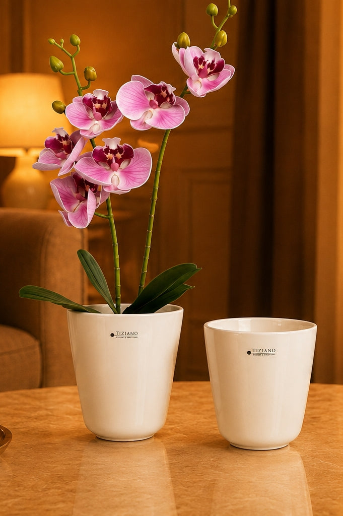 Kübel Piana creme-weiß