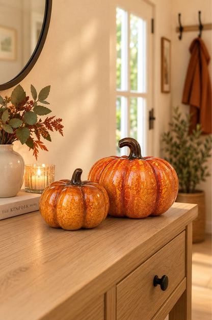 Deko Kürbis Herbstzeit orange – Tiziano Home