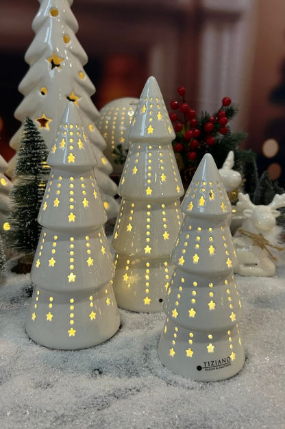 Dekobaum Calante LED creme-weiß