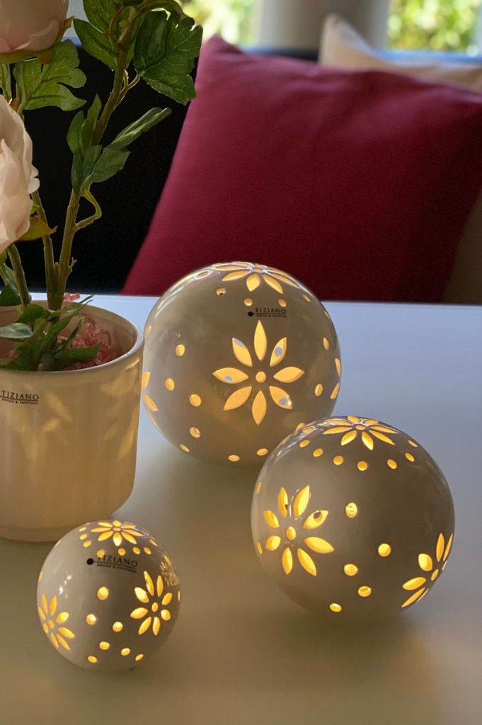 Lichtkugel Tadino LED creme-weiß