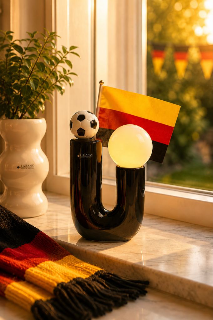 Vase Fiorello 22cm U-Form schwarz