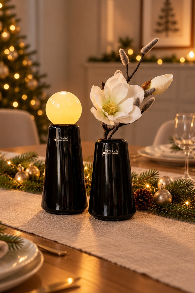 Lampe Luminara mit LED Birne schwarz