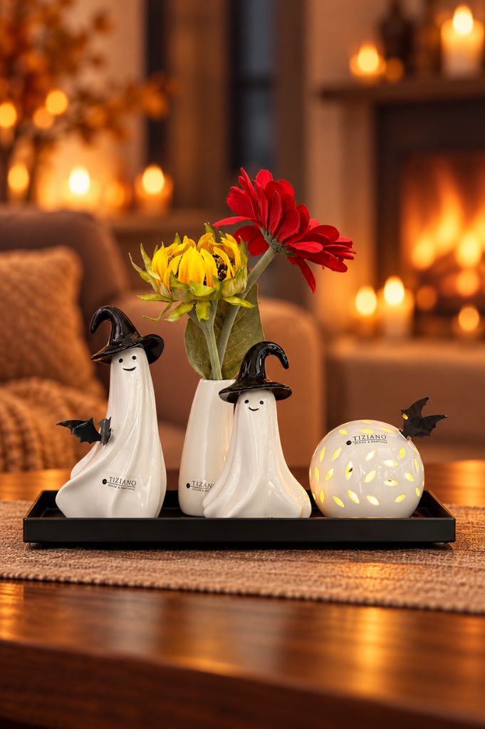 Dekoset Legri mit Gespenst Freddi, Vase Torano und Villari