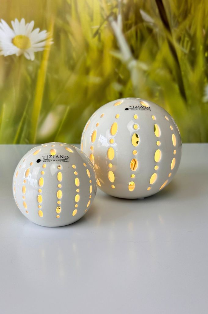 Dekoset Lichtkugel Burano mit Dahlie