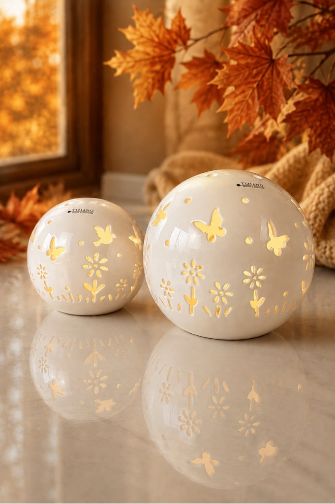 Lichtkugel Polline LED große Größen creme-weiß