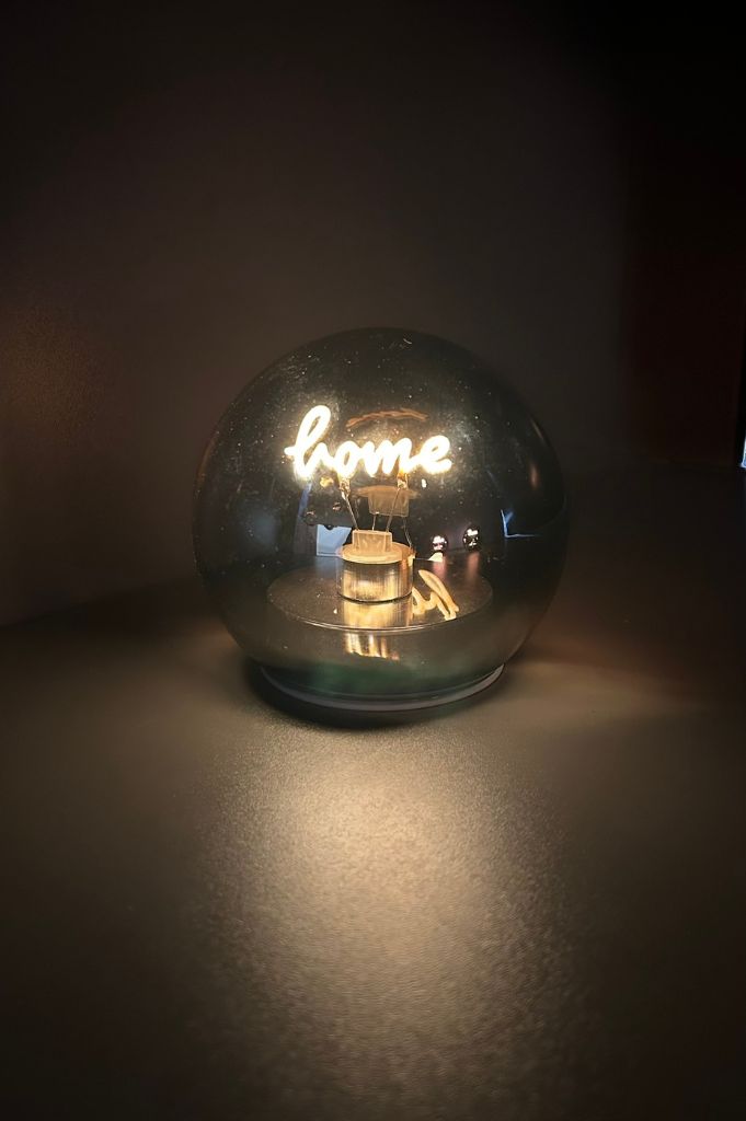 3er Set Lichtkugeln LED 12cm mit Schrift