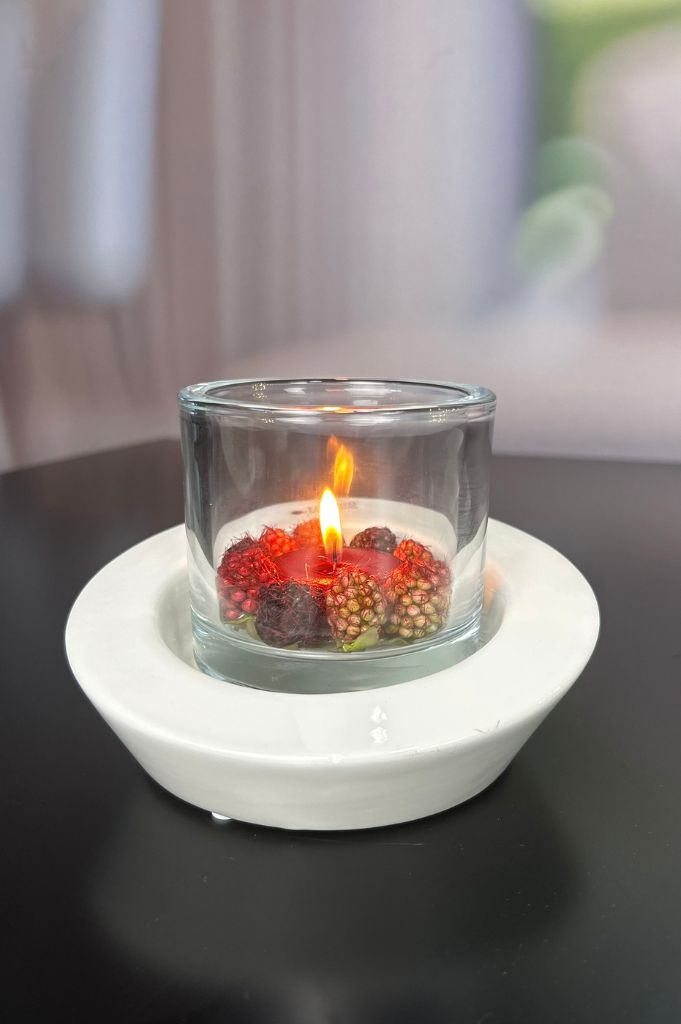 Windlicht Lini 16cm in 2 Varianten creme-weiß