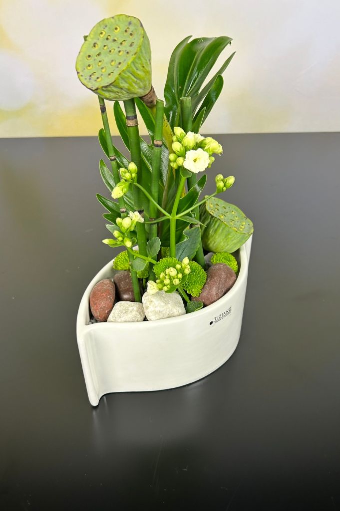 Jardiniere Locana creme-weiß