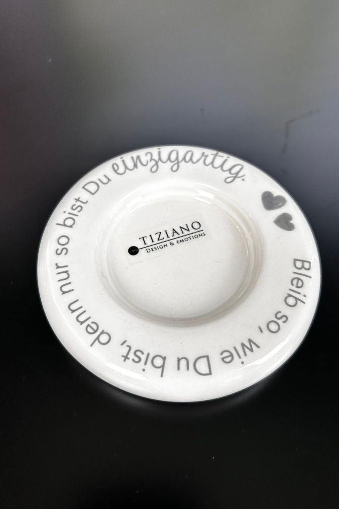 Dekolicht Lumina 10cm mit Schrift Bleib so...+Visco