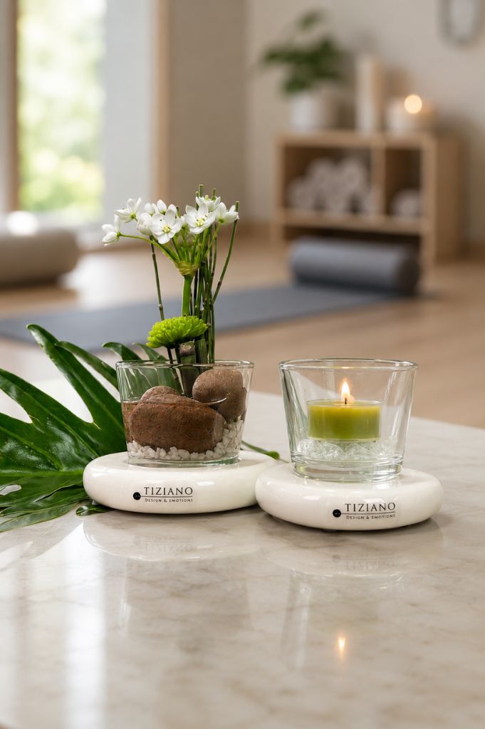 Dekolicht Lumina creme mit Glaskübel Visco