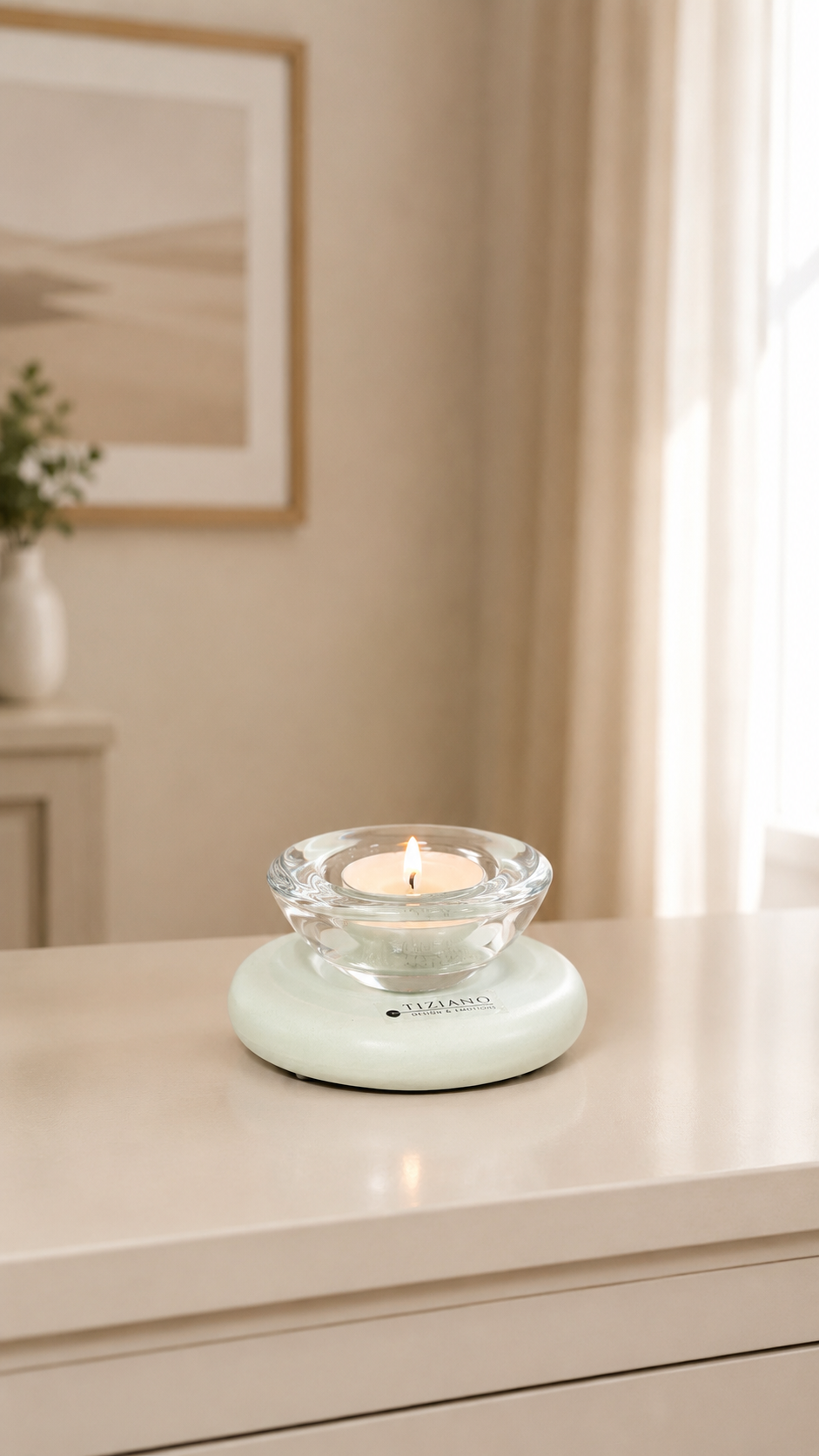 Dekolicht Lumina creme-weiß mit Trixy Glas klar